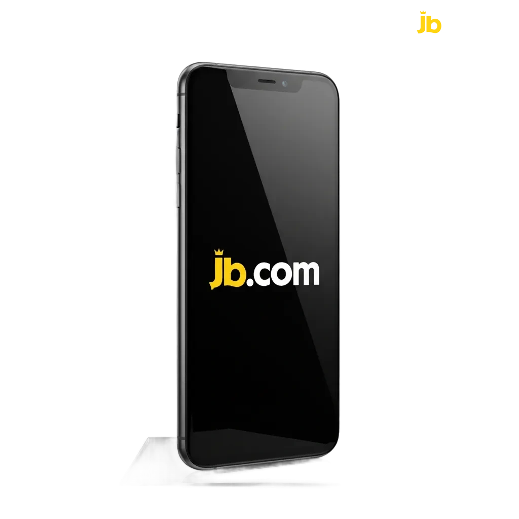 iPhone mostrando la app JB Casino; apuestas deportivas y casino en Colombia, 18+. Bono hasta $20,000.