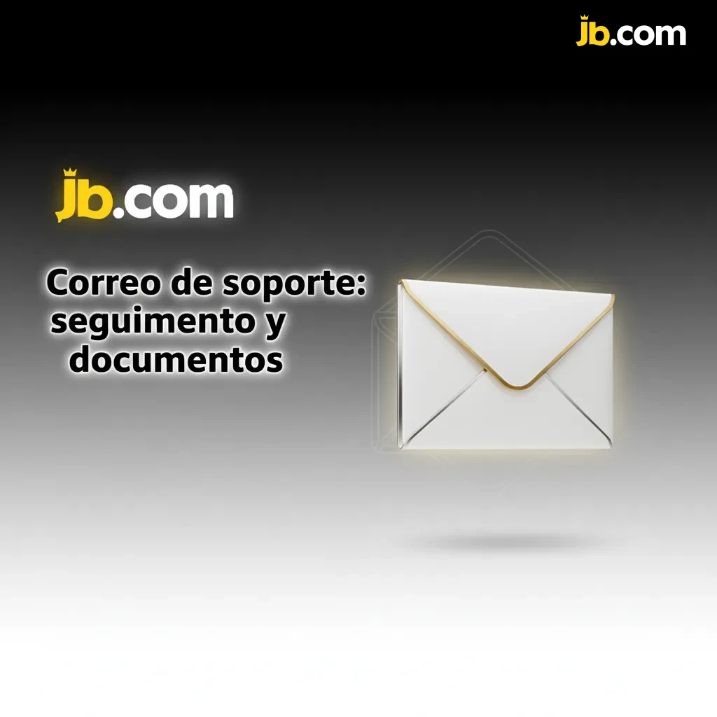 Infografía del correo de soporte de JB Casino: asunto claro, adjuntos, trazabilidad, tiempos de respuesta y seguridad.