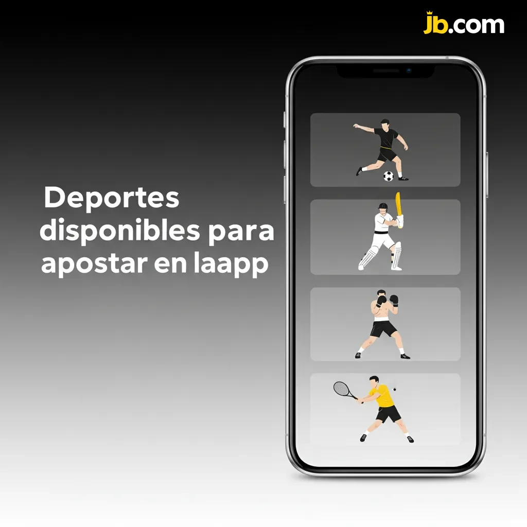Pantalla de app de apuestas con deportes: fútbol, tenis, baloncesto, ciclismo, MMA, béisbol, eSports, F1, voleibol y más