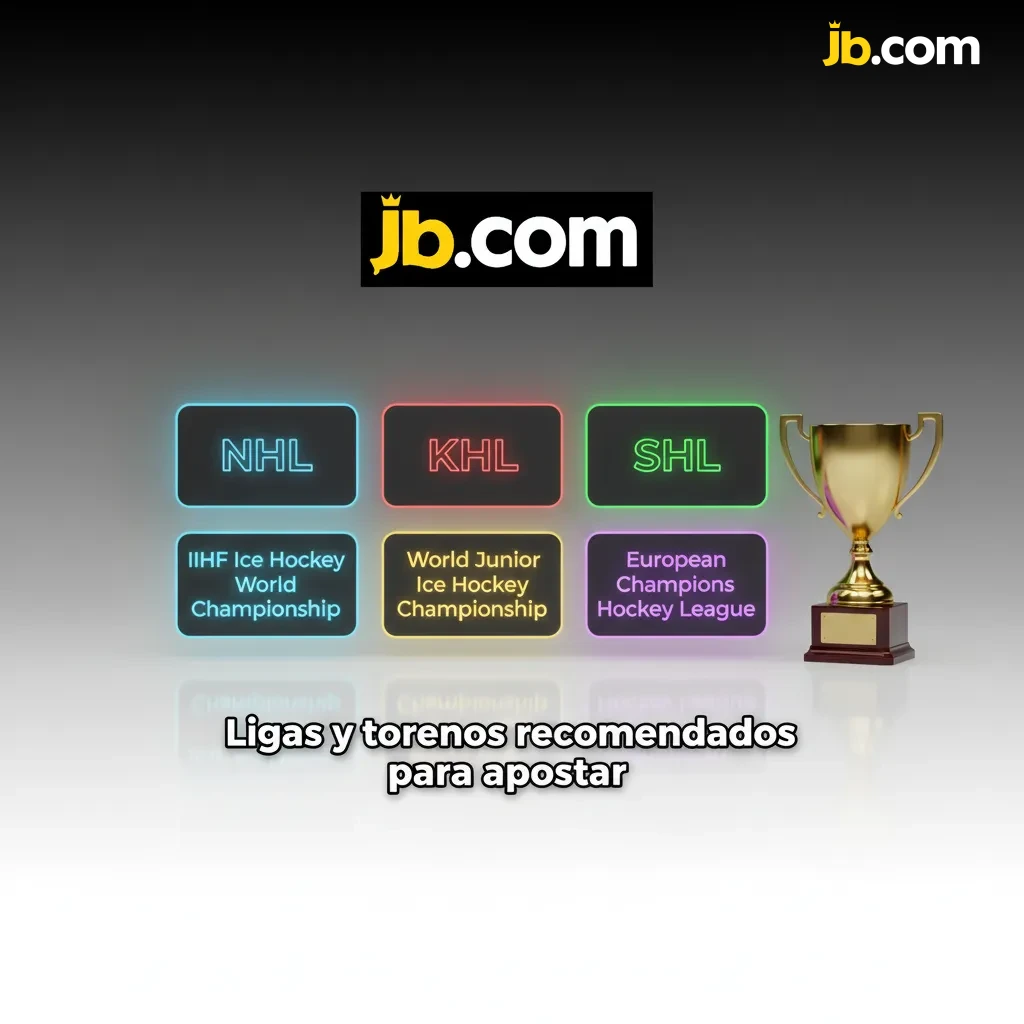 Ligas de hockey: NHL, AHL, SHL; filtros por país o día, mercados pre y en vivo, cuotas de JB Casino
