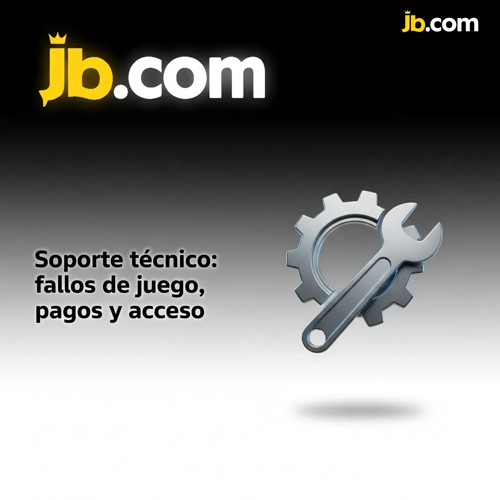 Banner de soporte técnico de JB Casino: ayuda 24/7 para fallos de juego, pagos y acceso; abre chat o usa el Centro de Ayuda.