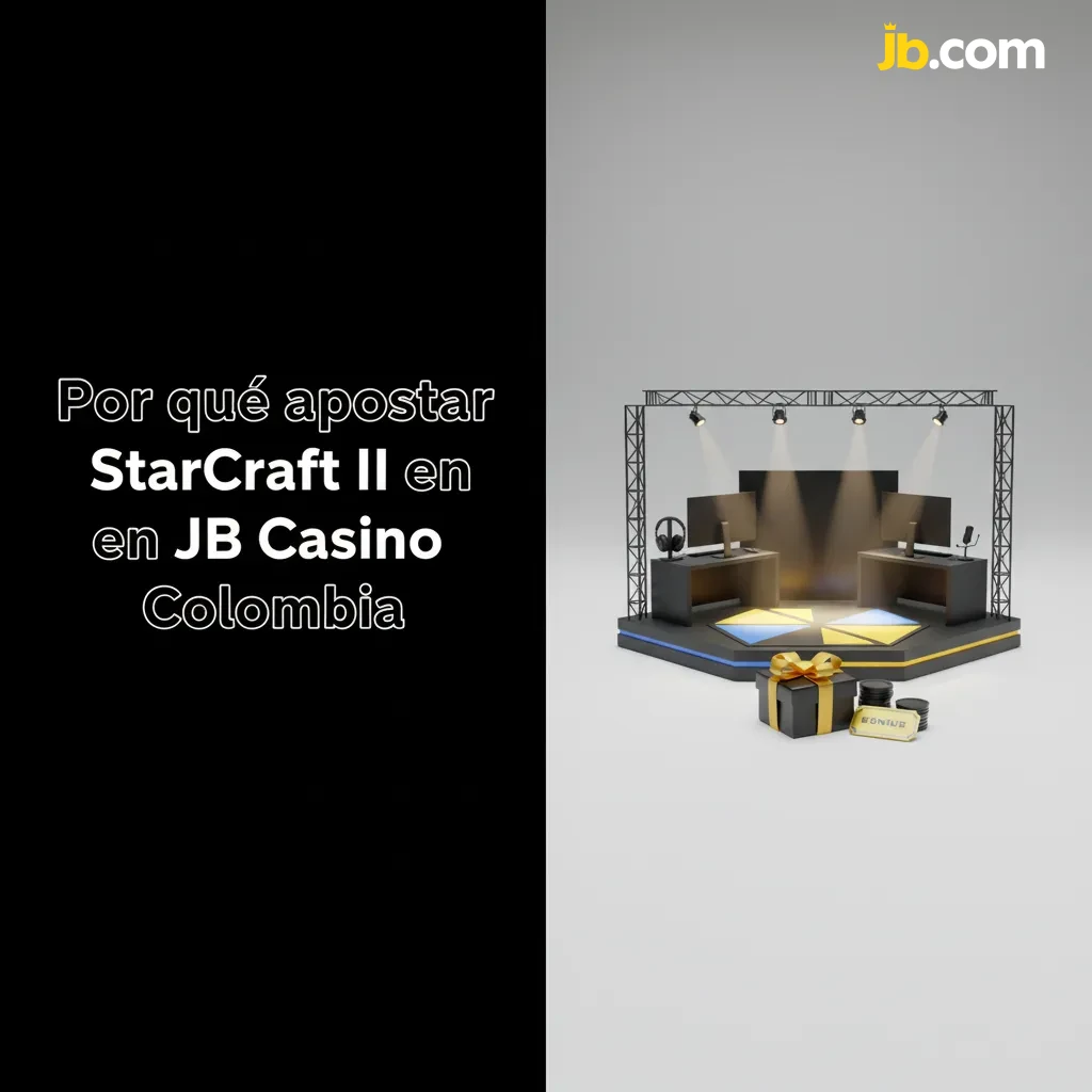 Banner de JB Casino Colombia para apostar en StarCraft II: bonos, PSE, Nequi, Daviplata, soporte 24/7 y cuotas competitivas.