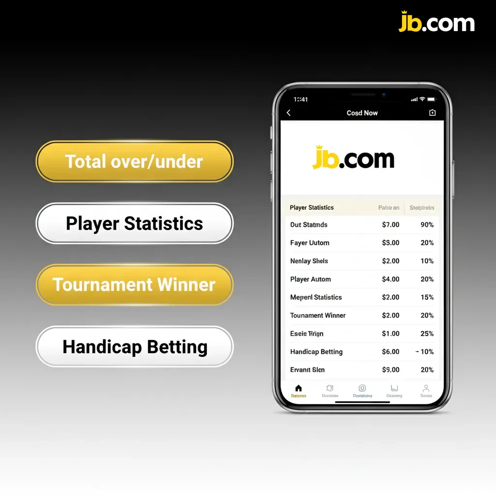 Gráfico de JB Casino: tipos de apuestas simple, combinada, sistema, hándicap asiático, más/menos y en vivo con Cash Out.