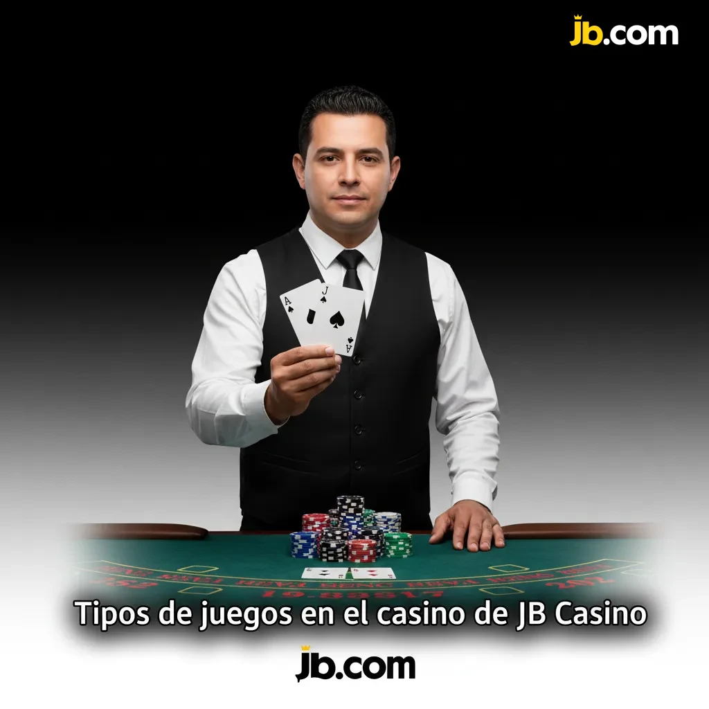 Tipos de juegos en JB Casino: tragamonedas, crash, mesas, jackpots, video bingo, keno e instantáneos.