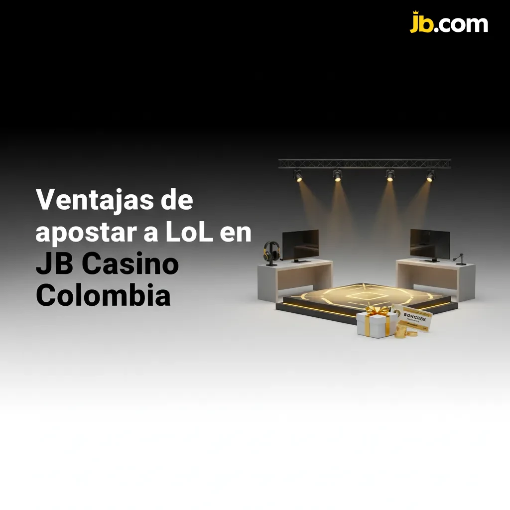 Banner de JB Casino Colombia para apuestas de LoL: bonos, pagos PSE/Nequi/COP, soporte 24/7, cuotas altas y app móvil.